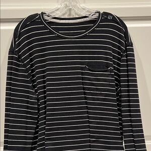 lululemon athletica Black and White Striped Long Sleeve